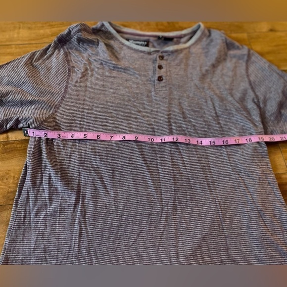 Rumors Originals Mens XL Purple and Grey Striped Short Sleeve Tee - Picture 10 of 12